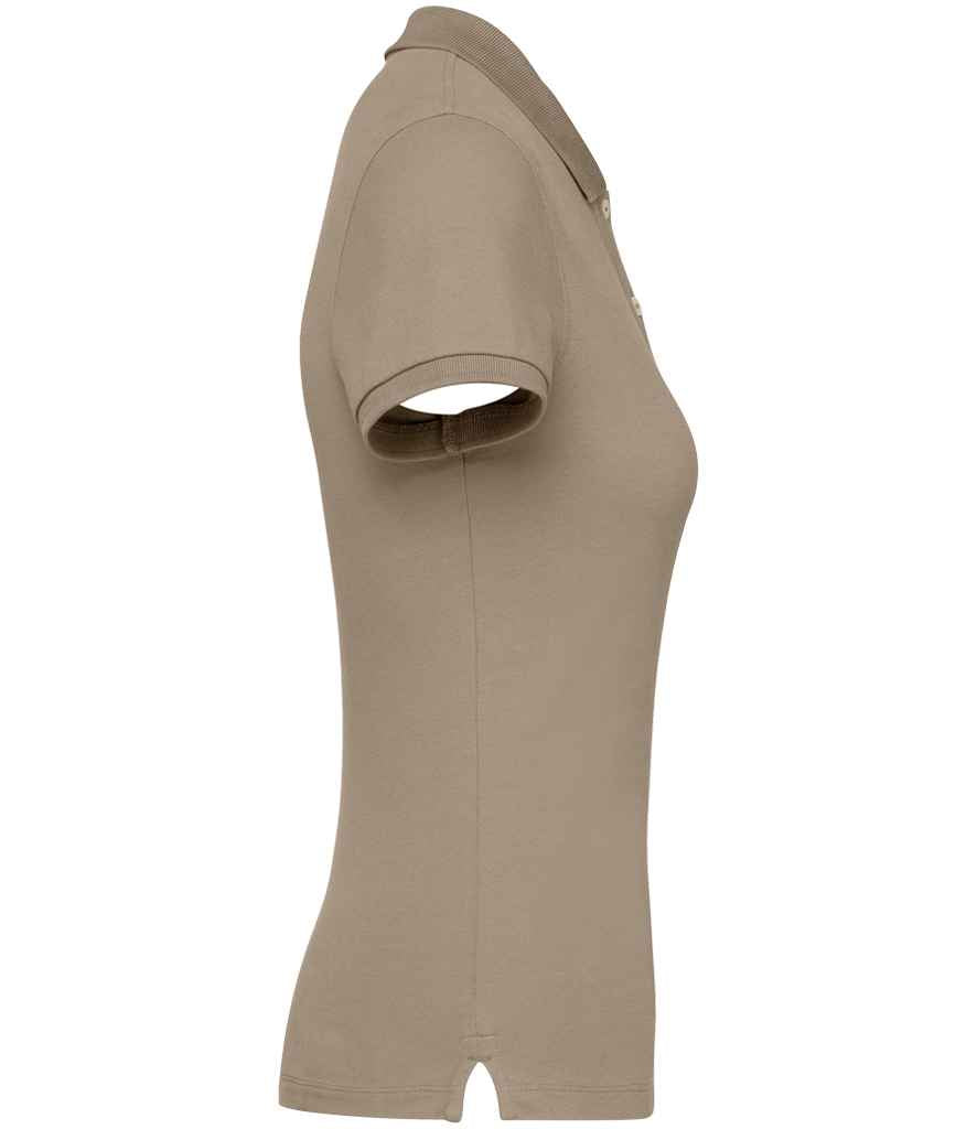 Native Spirit Ladies Piqué Polo Shirt | Wet Sand - Image 3