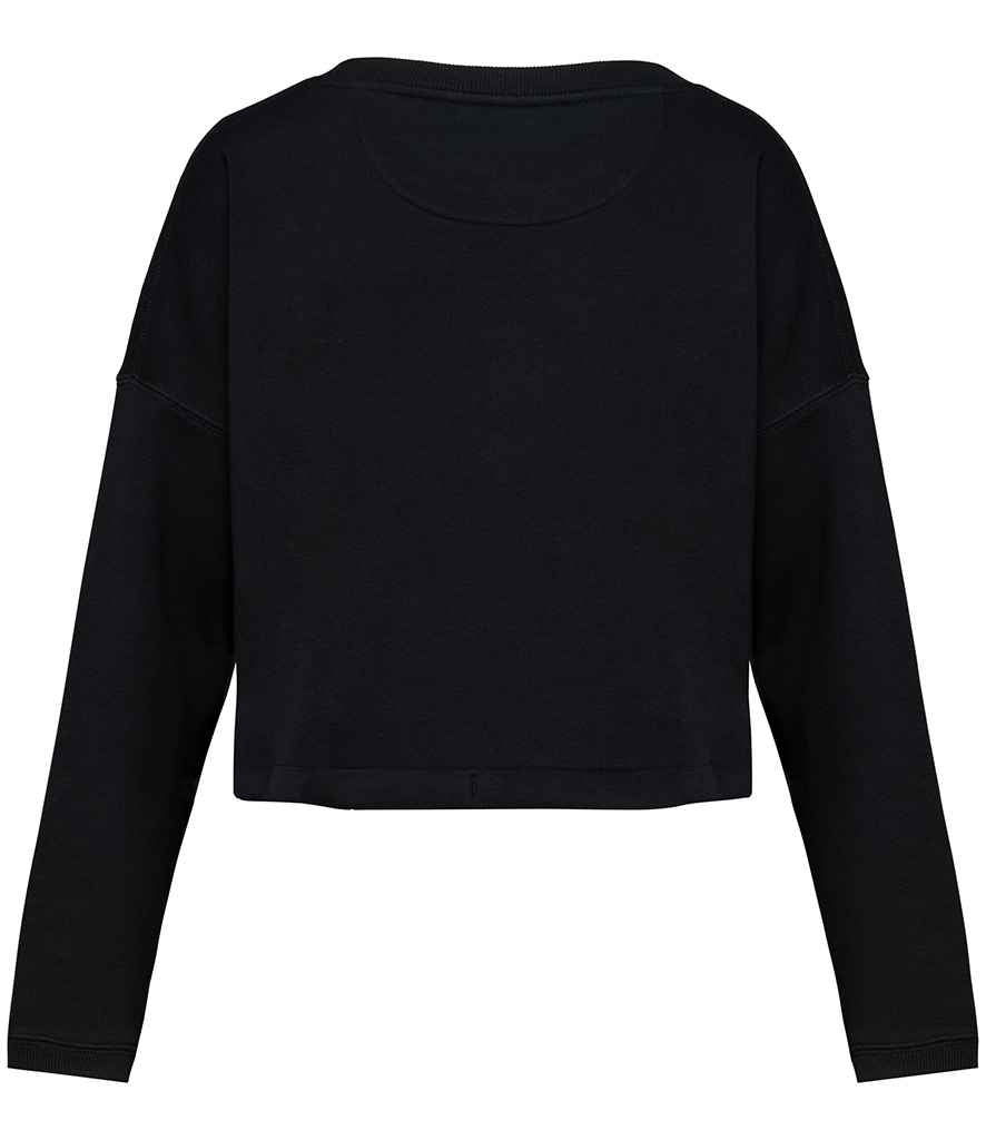 Native Spirit Ladies Oversized Cropped Sweatshirt | Black - Image 2