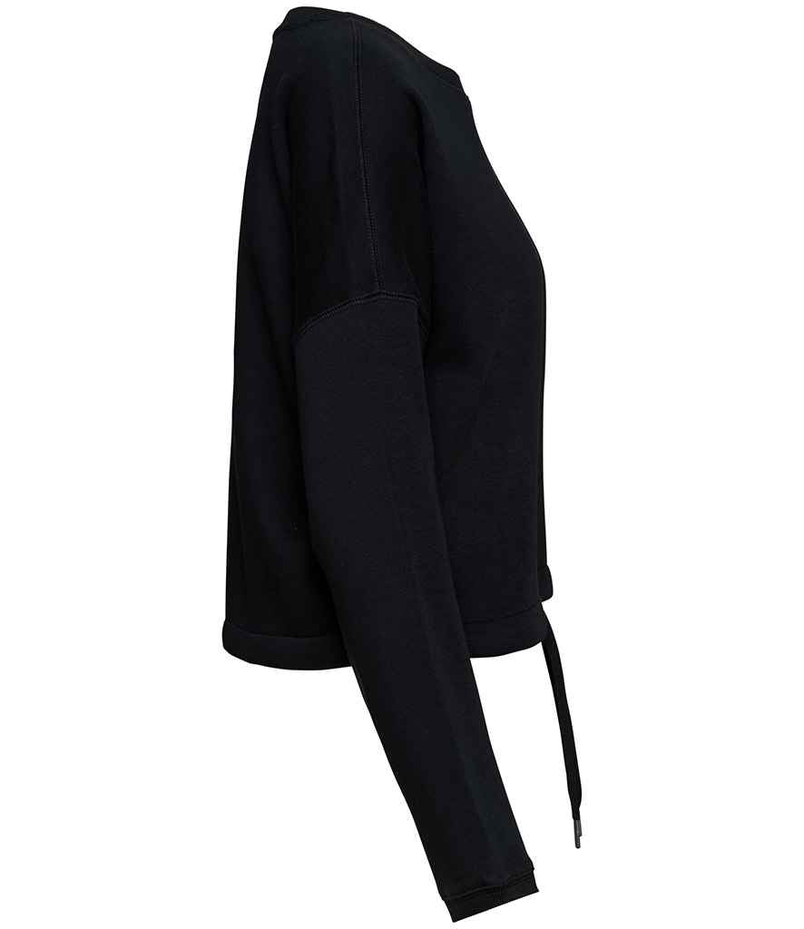 Native Spirit Ladies Oversized Cropped Sweatshirt | Black - Image 3