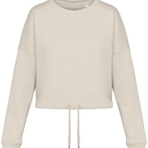 Native Spirit Ladies Oversized Cropped Sweatshirt | Ivory