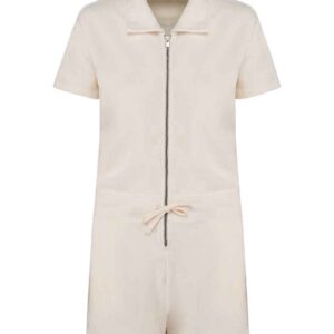 Native Spirit Ladies Eco Friendly Terry Towel Short Overall | Ivory