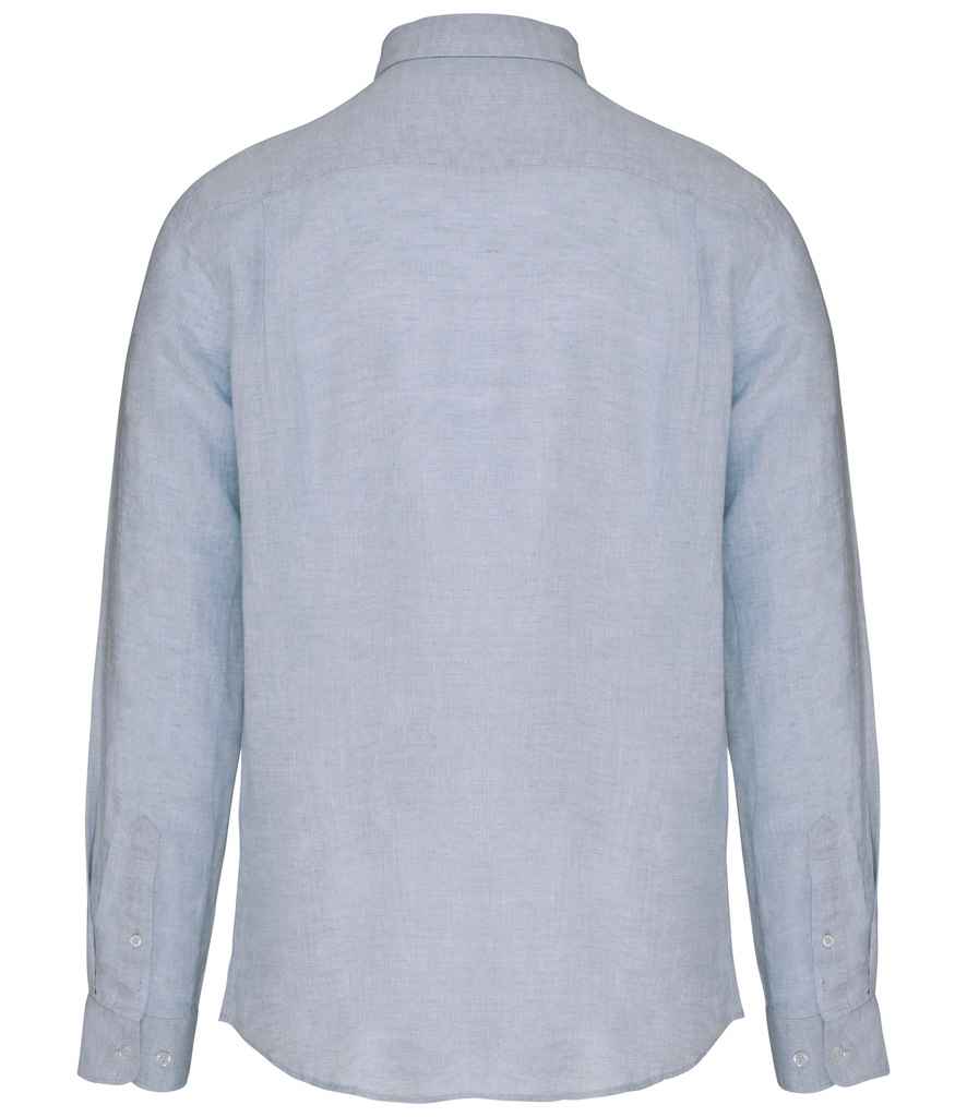 Native Spirit Long Sleeve Linen Shirt | Linen Blue - Image 2