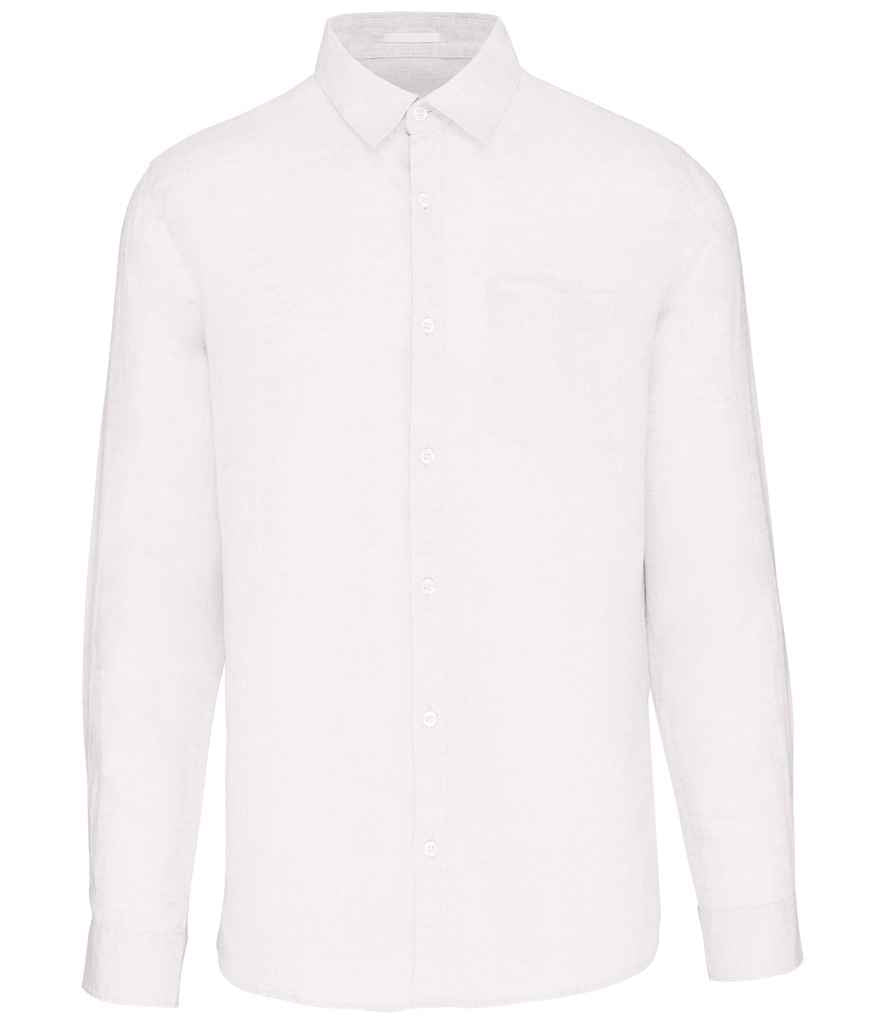 Native Spirit Long Sleeve Linen Shirt | White