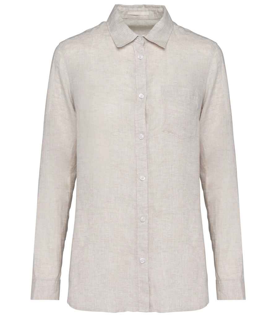 Native Spirit Ladies Long Sleeve Linen Shirt | Linen