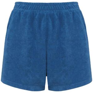 Native Spirit Ladies Terry Towel Shorts | Riviera blue