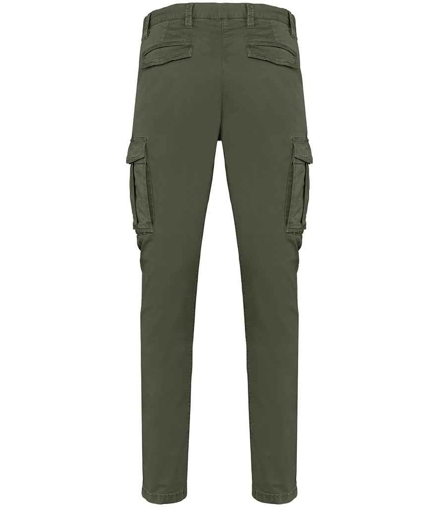 Native Spirit Washed Cargo Trousers | Washed Organic Khaki - Image 2