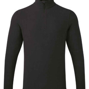 Premier Unisex Recyclight® 1/4 Zip Fleece | Black