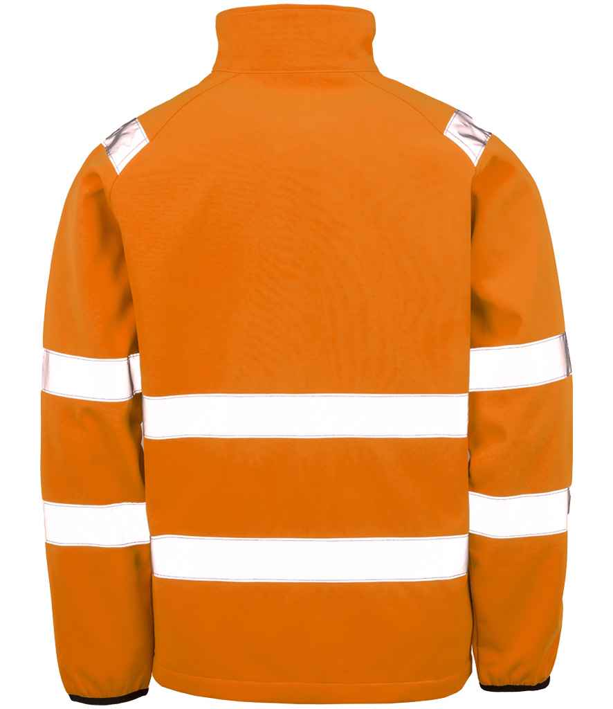 Result Genuine Recycled Printable Safety Soft Shell Jacket | Fluorescent Orange - Image 3