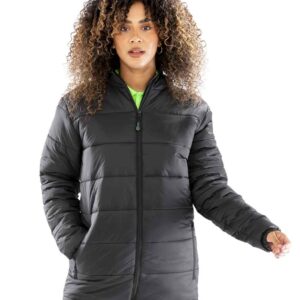 Result Genuine Recycled Hooded Padded Parka Jacket | Black