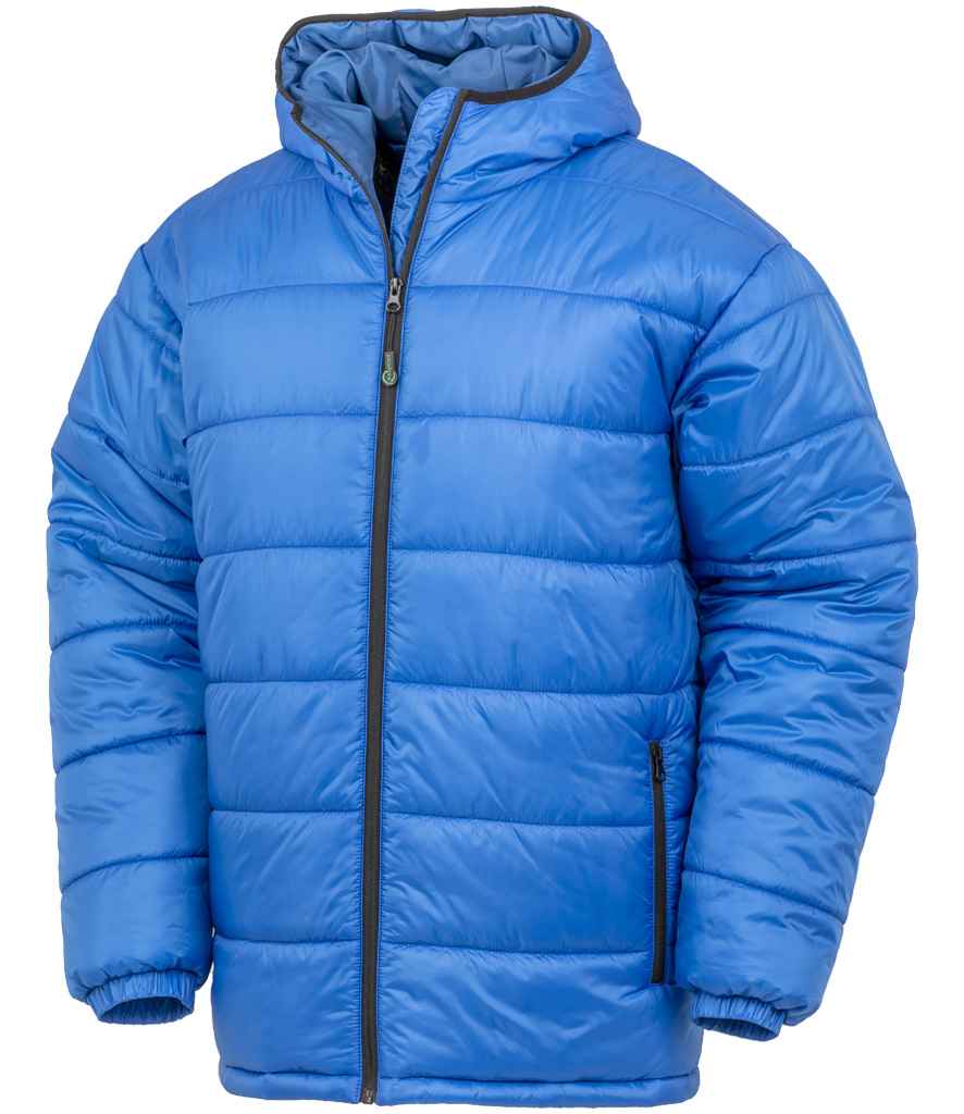 Result Genuine Recycled Hooded Padded Parka Jacket | Royal Blue - Image 2