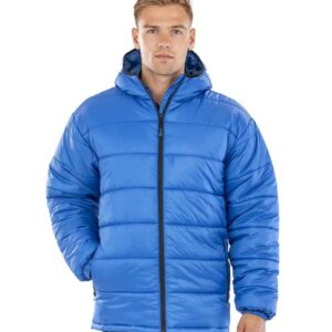 Result Genuine Recycled Hooded Padded Parka Jacket | Royal Blue