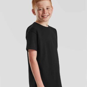 Fruit of the Loom Kids Iconic 195 Premium T-Shirt | Black