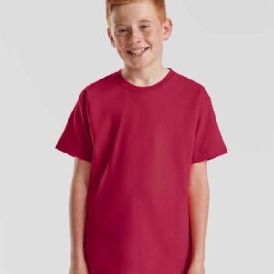 Fruit of the Loom Kids Iconic 195 Premium T-Shirt | Cranberry