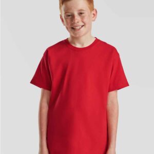 Fruit of the Loom Kids Iconic 195 Premium T-Shirt | Red