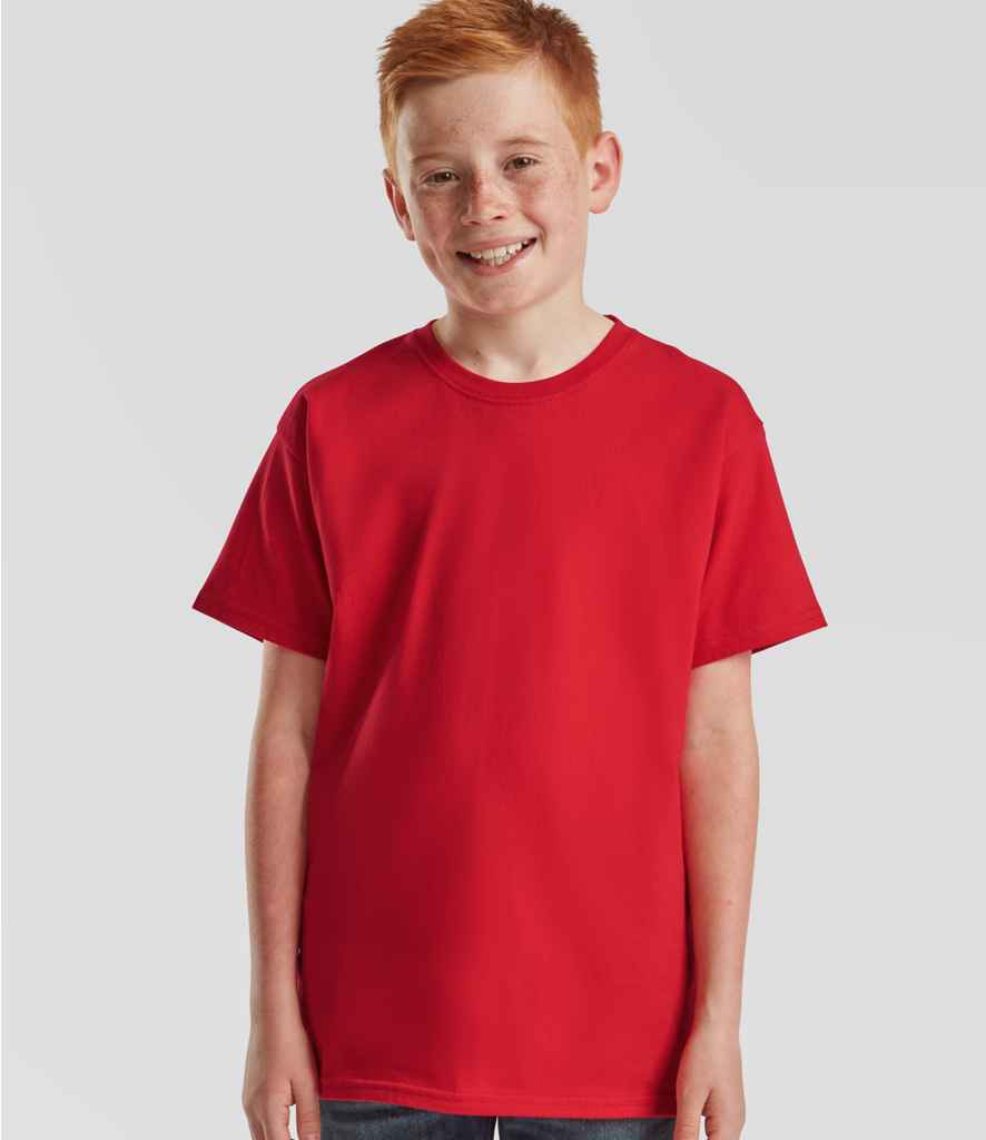 Fruit of the Loom Kids Iconic 195 Premium T-Shirt | Red