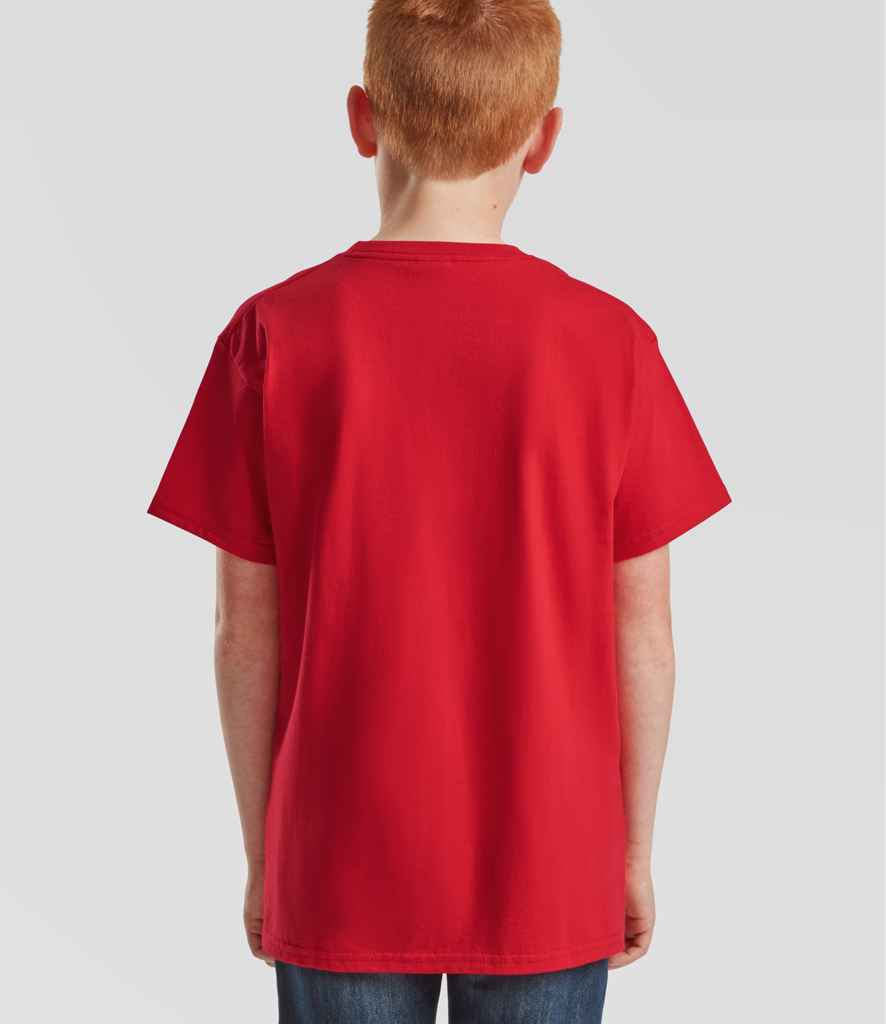 Fruit of the Loom Kids Iconic 195 Premium T-Shirt | Red - Image 2