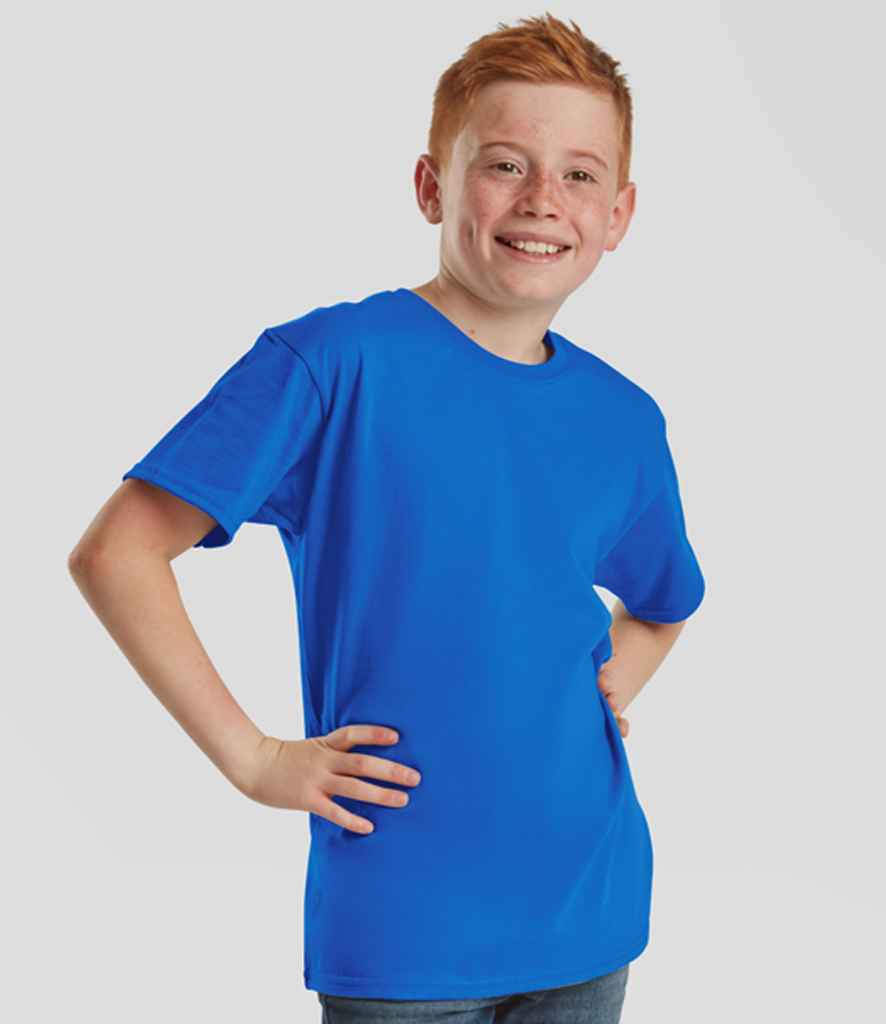 Fruit of the Loom Kids Iconic 195 Premium T-Shirt | Royal Blue - Image 2