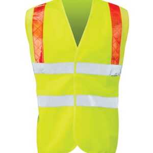 Hi Vis Red Braces Waistcoat
