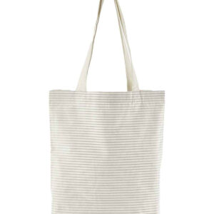 Westford Mill Striped Organic Cotton Tote Bag | Grey Stripe