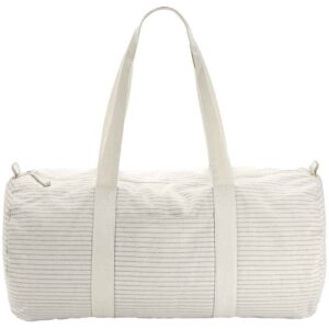 Westford Mill Striped Organic Barrel Bag | Grey Stripe