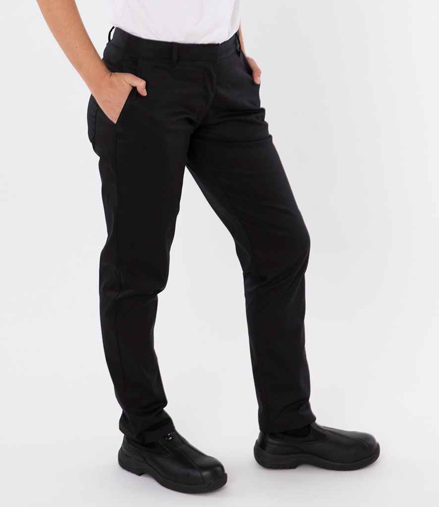 AFD Ladies Slim Fit Stretch Trousers | Black