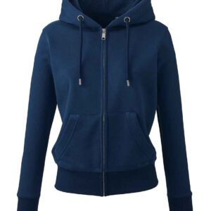 Anthem Ladies Organic Full Zip Hoodie | Navy