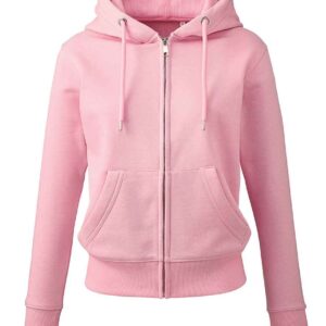 Anthem Ladies Organic Full Zip Hoodie | Pink