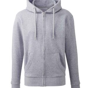 Anthem Organic Full Zip Hoodie | Grey Marl