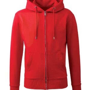 Anthem Organic Full Zip Hoodie | Red