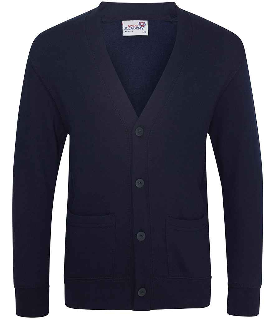 AWDis Academy Kids Sweat Cardigan | Navy
