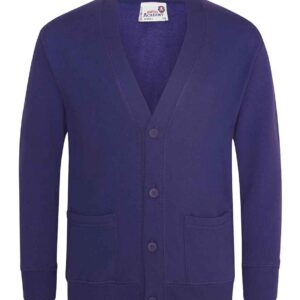 AWDis Academy Kids Sweat Cardigan | Purple