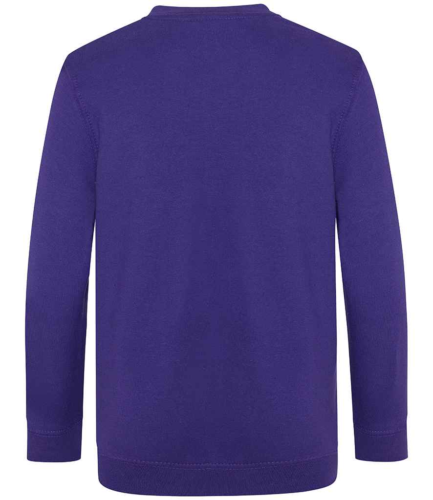 AWDis Academy Kids V Neck Sweatshirt | Purple - Image 2