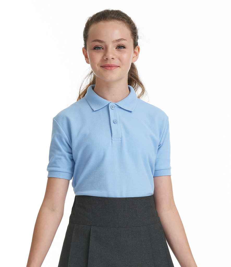 AWDis Academy Senior Piqué Polo Shirt | Sky Blue - Image 4