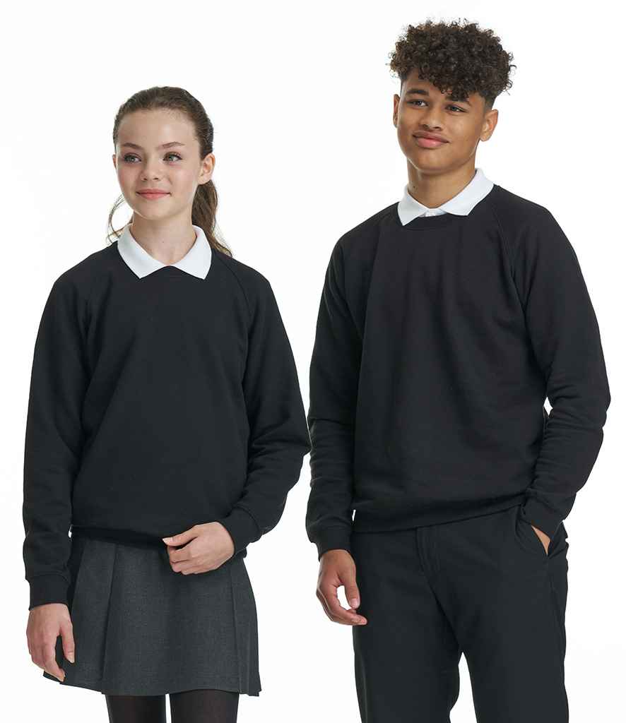 AWDis Academy Senior Raglan Sweatshirt | Black - Image 3