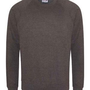AWDis Academy Senior Raglan Sweatshirt | Charcoal