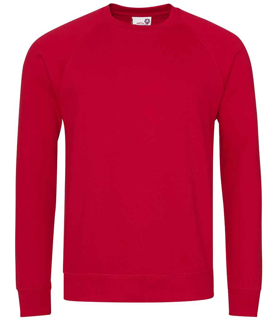 AWDis Academy Senior Raglan Sweatshirt | Red - Image 3