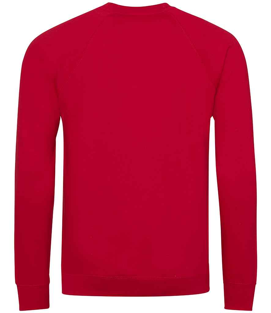 AWDis Academy Senior Raglan Sweatshirt | Red - Image 4