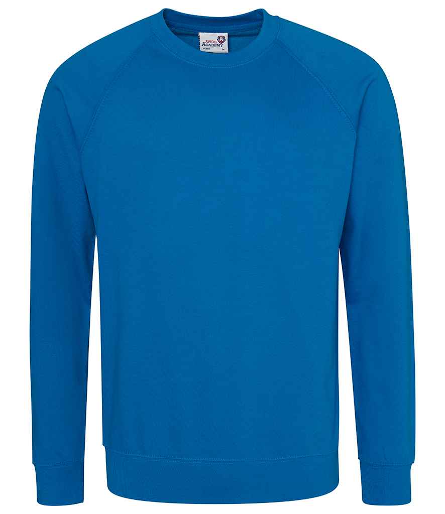 AWDis Academy Senior Raglan Sweatshirt | Sapphire Blue