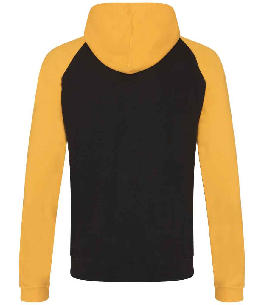 AWDis Baseball Hoodie | Jet Black/Gold - Image 5