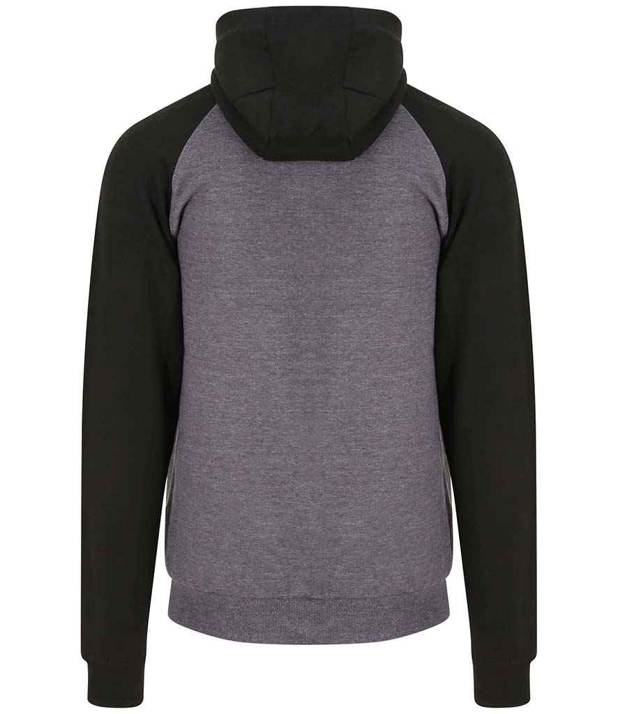 AWDis Baseball Zoodie | Charcoal/Jet Black - Image 2