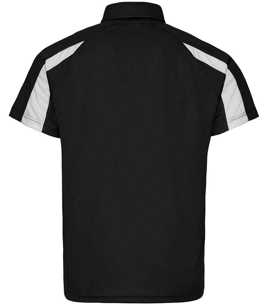 AWDis Cool Contrast Polo Shirt | Jet Black/Arctic White - Image 2
