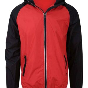 AWDis Cool Contrast Windshield Jacket | Fire Red/Jet Black