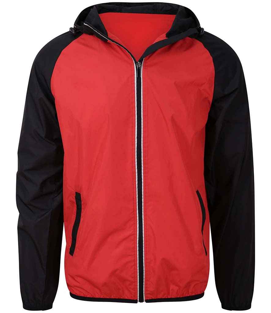AWDis Cool Contrast Windshield Jacket | Fire Red/Jet Black