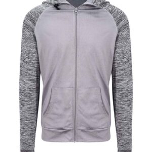 AWDis Cool Contrast Zoodie | Grey/Grey Melange