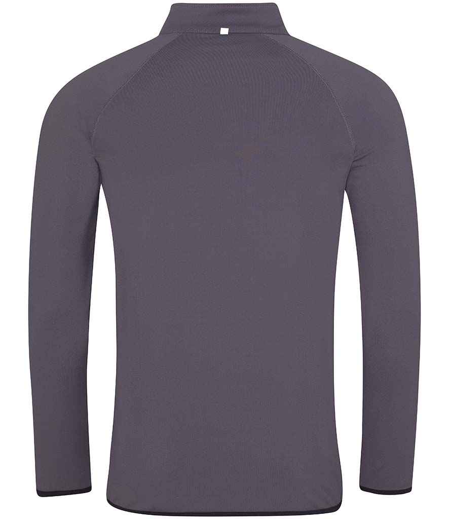 AWDis Cool Half Zip Sweat Top | Charcoal/Jet Black - Image 2