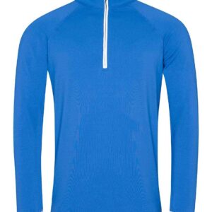 AWDis Cool Half Zip Sweat Top | Royal Blue/Arctic White