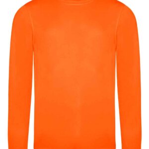 AWDis Cool Long Sleeve Wicking T-Shirt | Electric Orange
