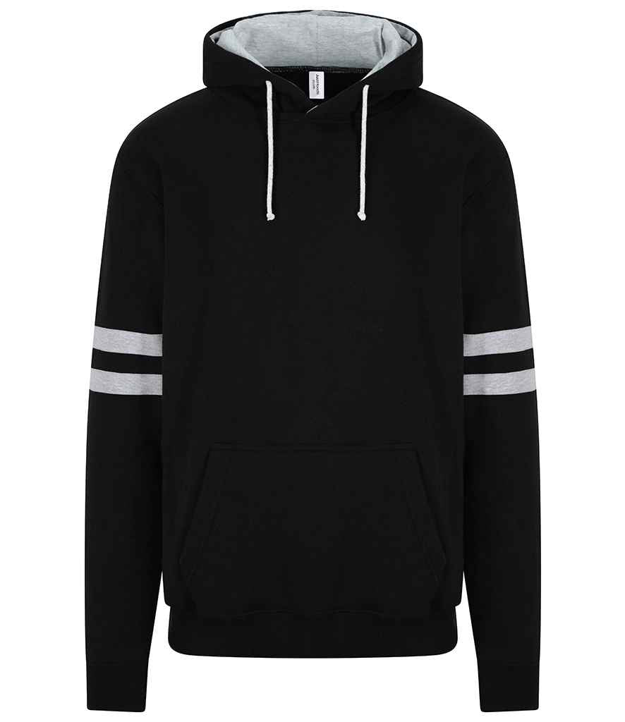 AWDis Game Day Hoodie | Deep Black/Heather Grey