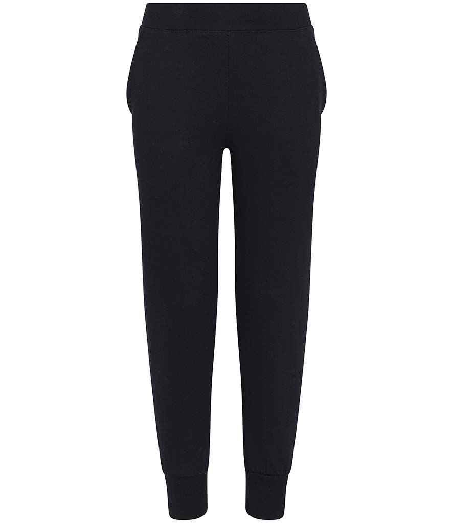 AWDis Kids Tapered Track Pants | Jet Black