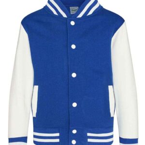 AWDis Kids Varsity Jacket | Royal Blue/White